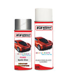 ford focus sparkle silver aerosol spray car paint can with clear lacquer
