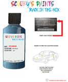 hyundai tucson ash blue code v3u v5u Scratch score repair paint 2015 2017