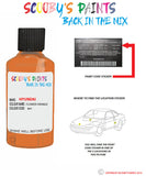 hyundai grandeur flower orange code bhy Scratch score repair paint 2009 2015