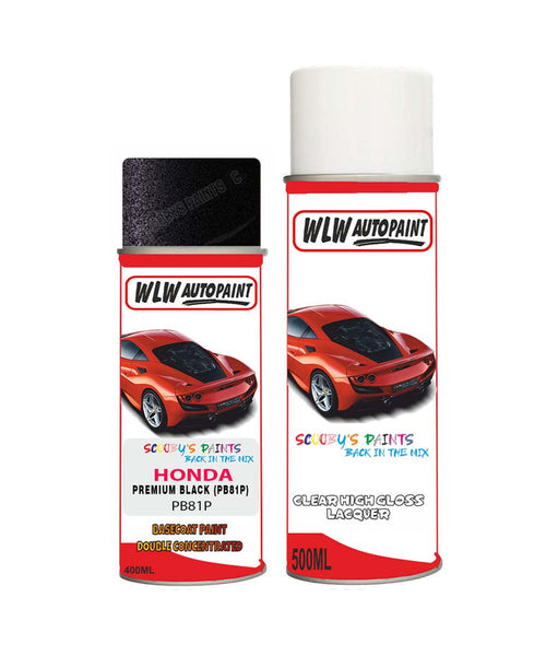 honda freed premium black pb81p car aerosol spray paint with lacquer 2006 2011Body repair basecoat dent colour