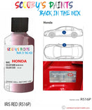 honda jazz iris red code r516p Scratch score repair paint 2001 2009
