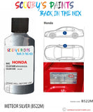 honda odyssey meteor silver code b522m Scratch score repair paint 2002 2006