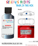 honda s2000 nuerburgring blue code b513m Scratch score repair paint 2001 2008