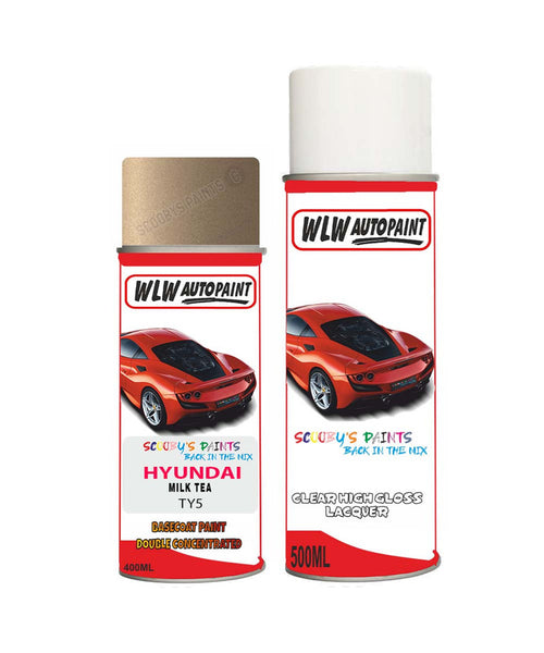 hyundai tucson milk tea ty5 car aerosol spray paint with lacquer 2015 2016Body repair basecoat dent colour