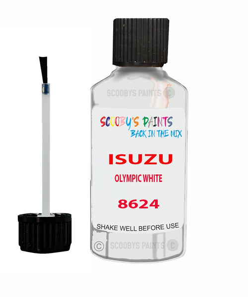 Touch Up Paint For ISUZU HOMBRE OLYMPIC WHITE Code 8624 Scratch Repair