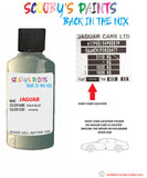 jaguar xj aqua blue green paint code location sticker plate hhc touch up Paint
