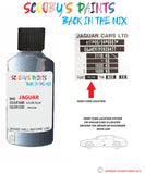 jaguar xf azure blue paint code location sticker plate jke touch up Paint