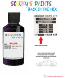 jaguar xf black amethyst paint code location sticker plate pvs touch up Paint
