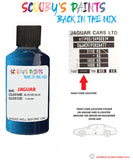 jaguar xe bluefire blue paint code location sticker plate jac touch up Paint