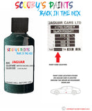 jaguar xe british racing green paint code location sticker plate 2129 touch up Paint
