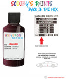 jaguar xf caviar red paint code location sticker plate chp touch up Paint