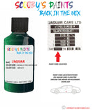 jaguar xf emerald fire green paint code location sticker plate hhp touch up Paint