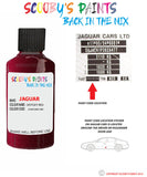 jaguar xe odyssey red paint code location sticker plate 2165 touch up Paint