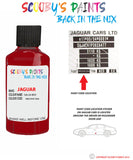 jaguar f type salsa red paint code location sticker plate 1ba touch up Paint