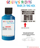 jaguar f type ultra blue paint code location sticker plate 2167 touch up Paint