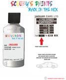 jaguar f type verbier silver paint code location sticker plate 2240 touch up Paint