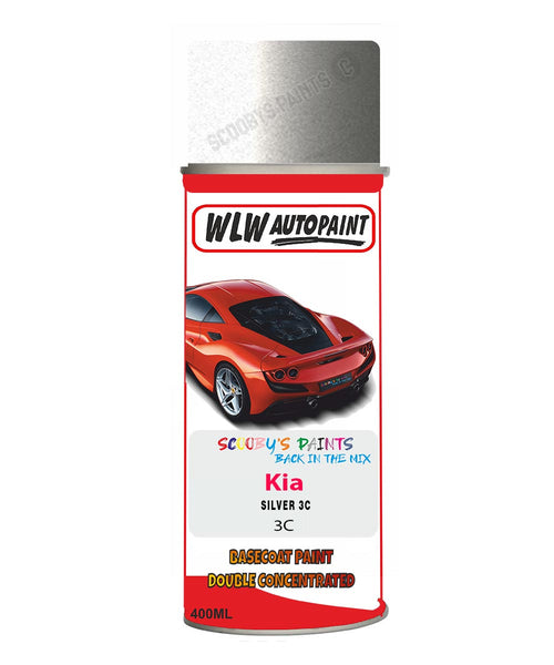 Aerosol Spray Paint For Kia Sephia Silver Colour Code 3C