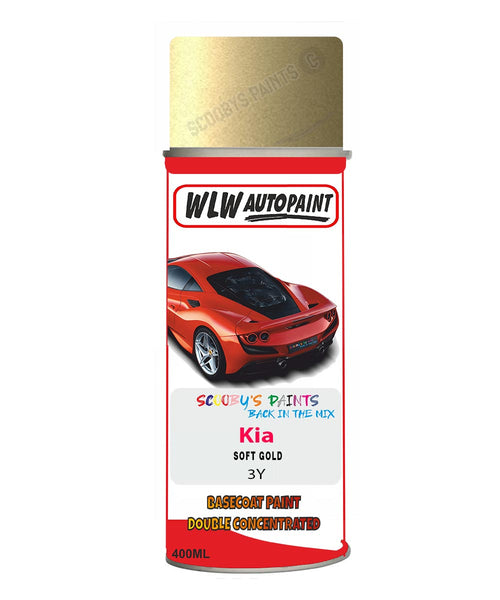 Aerosol Spray Paint For Kia Sephia Soft Gold Colour Code 3Y