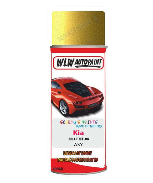 Aerosol Spray Paint For Kia Soul Solar Yellow Colour Code Asy