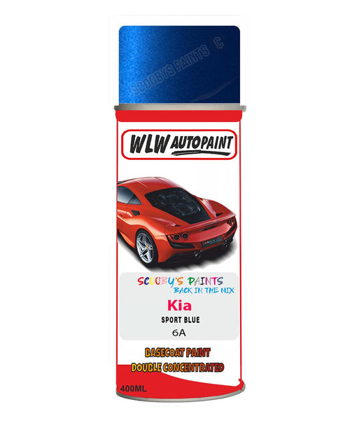 Aerosol Spray Paint For Kia Carnival Sport Blue Colour Code 6A