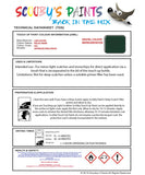 land rover freelander belize green colour data instructions hzl 756 touch up Paint