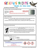 land rover freelander lucerne green colour data instructions hzv 966 touch up Paint