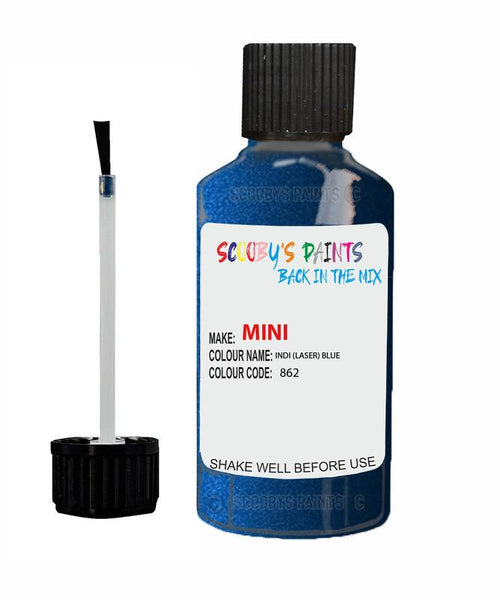 mini cooper indi laser blue code 862 touch up paint 2000 2004 Scratch Stone Chip Repair 
