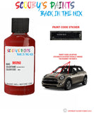 mini cooper blazing red ii paint code location sticker plate b83 touch up paint