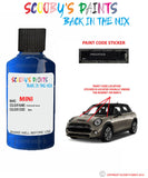 mini jcw starlight blue paint code location sticker plate b62 touch up paint
