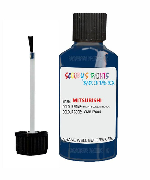 mitsubishi evolution bright blue code cmb17004 touch up paint 2001 2002 Scratch Stone Chip Repair 