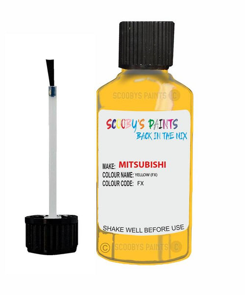 mitsubishi evolution yellow code fx touch up paint 2005 2007 Scratch Stone Chip Repair 