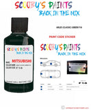 Mitsubishi Space Star Arles Classic Green paint code location sticker plate F18 Touch Up Paint