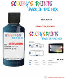 Mitsubishi Pajero Baltic Blue paint code location sticker plate B76 Touch Up Paint