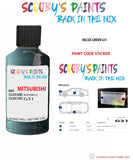 Mitsubishi Pajero Belize Green paint code location sticker plate G31 Touch Up Paint