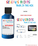 Mitsubishi Outlander Blue paint code location sticker plate D06 Touch Up Paint