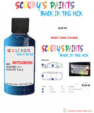 Mitsubishi Pajero Sport Blue paint code location sticker plate T03 Touch Up Paint