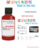 Mitsubishi L200 California Vivid Red paint code location sticker plate Pr5 Touch Up Paint