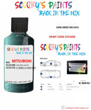 Mitsubishi Pajero Dark Green paint code location sticker plate Cmg10070 Touch Up Paint