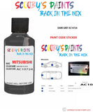 Mitsubishi L200 Dark Grey paint code location sticker plate Ac10724 Touch Up Paint