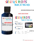 Mitsubishi Outlander Deep Dark Sapphire Blue paint code location sticker plate Cst10064 Touch Up Paint
