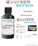 Mitsubishi L200 Gravy Charcoal Dk Grey paint code location sticker plate H54 Touch Up Paint