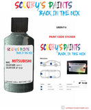 Mitsubishi Pajero Green paint code location sticker plate F10 Touch Up Paint