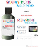 Mitsubishi Challenger Green paint code location sticker plate G99 Touch Up Paint