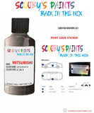 Mitsubishi L200 Greyish Brown paint code location sticker plate Ca1 Touch Up Paint