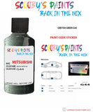 Mitsubishi Outlander Greyish Green paint code location sticker plate G44 Touch Up Paint