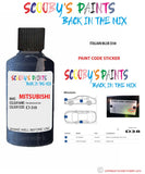 Mitsubishi Space Star Italian Fjord Blue paint code location sticker plate D38 Touch Up Paint