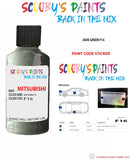 Mitsubishi Delica Jade Green paint code location sticker plate F16 Touch Up Paint
