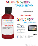 Mitsubishi L200 Monaco Baja Red paint code location sticker plate Pr6 Touch Up Paint