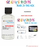 Mitsubishi L200 Fairy Alpine Polar White paint code location sticker plate Bf Touch Up Paint