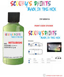 Mitsubishi Space Star Pop Green paint code location sticker plate F24 Touch Up Paint